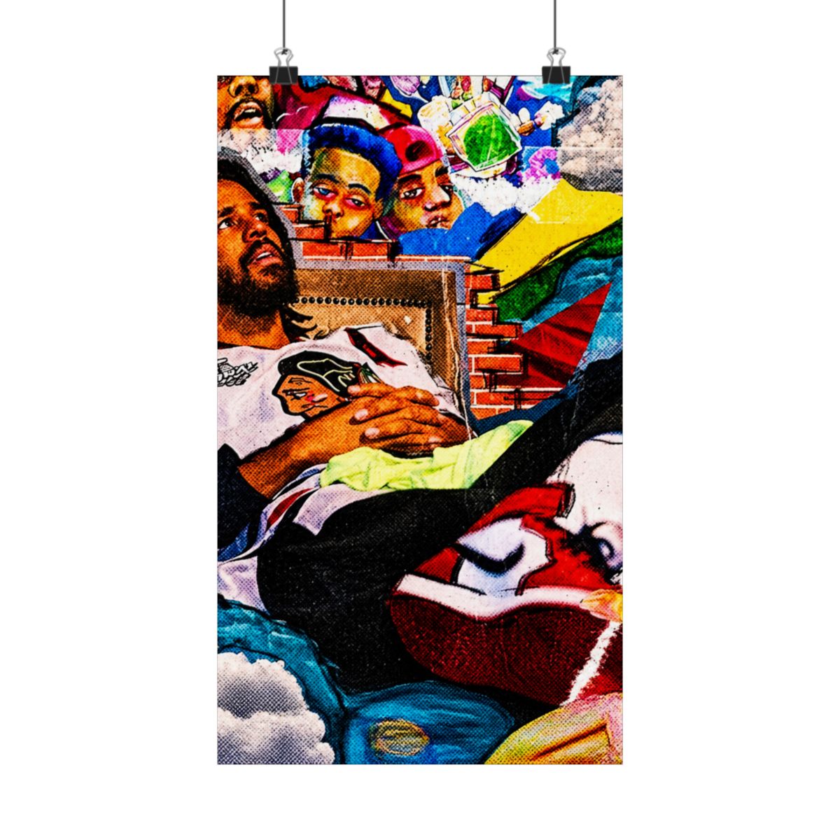 jcole, hiphop, rap, music, dreamville, artist, rapper, love, cole, icon, tribute, portrait, lyricist, poet, wordplay, musician, great, greatest, tyrell | J. Cole - Official Posters & Wall Art merchandise