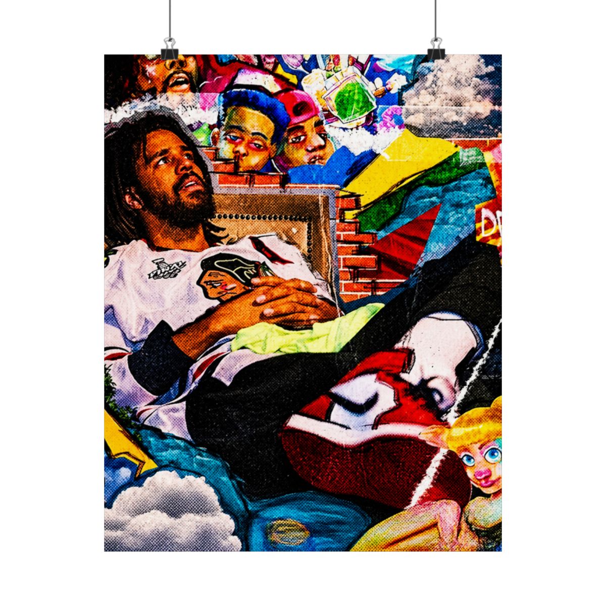 jcole, hiphop, rap, music, dreamville, artist, rapper, love, cole, icon, tribute, portrait, lyricist, poet, wordplay, musician, great, greatest, tyrell | J. Cole - alternate angle 4, merchandise
