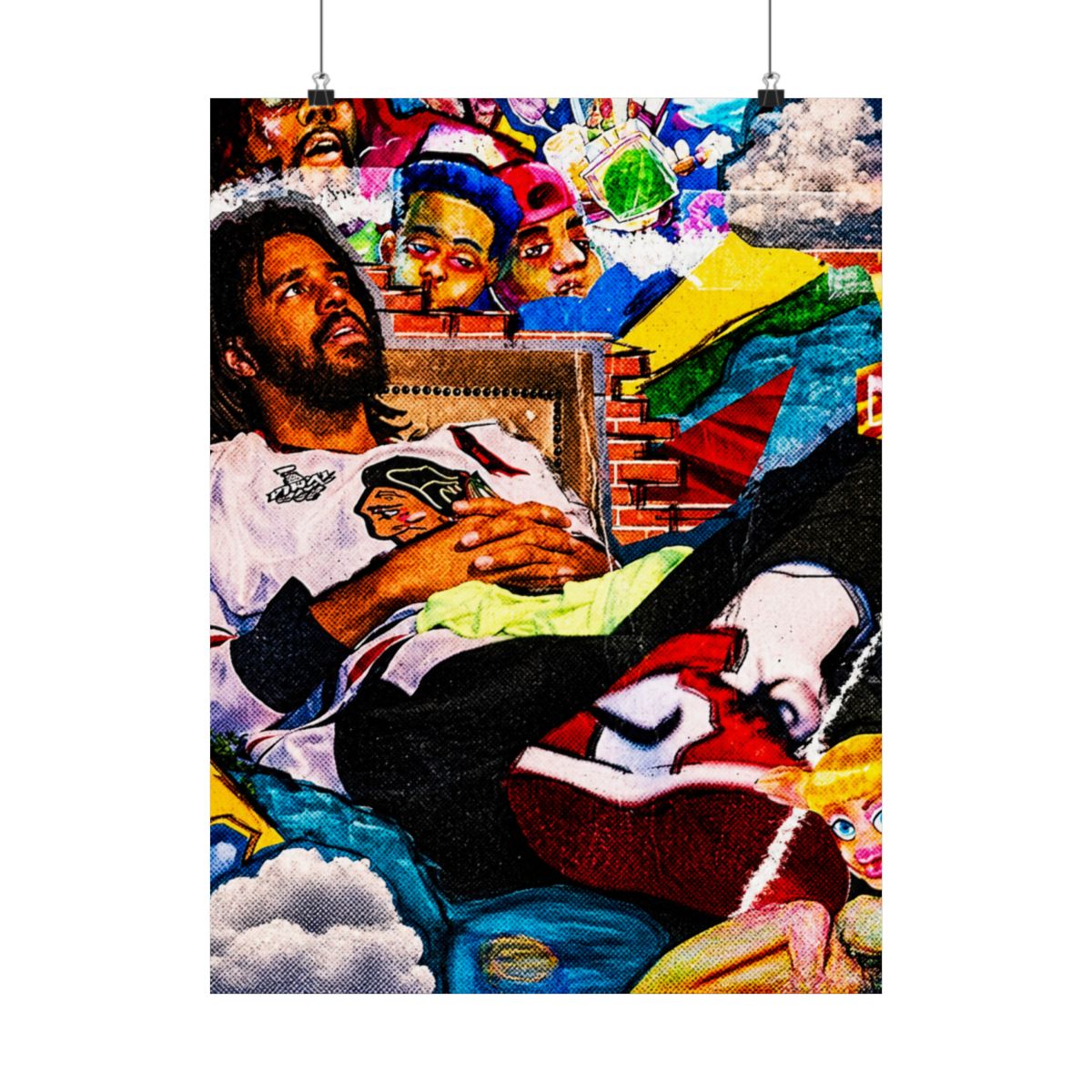 jcole, hiphop, rap, music, dreamville, artist, rapper, love, cole, icon, tribute, portrait, lyricist, poet, wordplay, musician, great, greatest, tyrell | J. Cole - alternate angle 3, merchandise